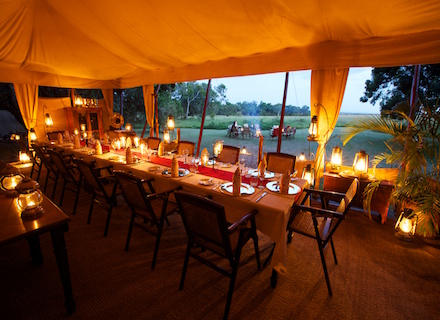 Dining at Elephant Pepper Camp